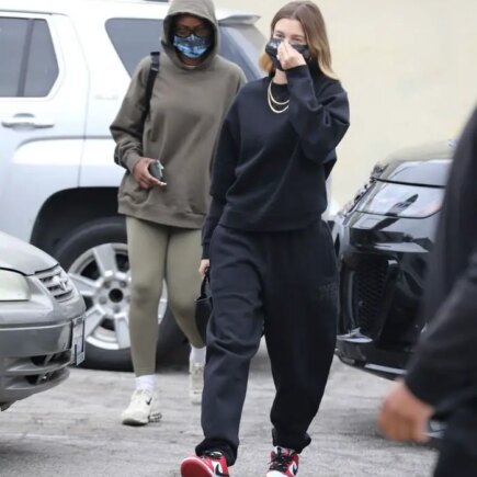 Hailey Bieber Arrives at a Yoga Class in Alexander Wang Sweatsuit in LA