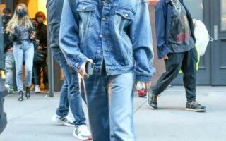 Miley Cyrus in an All-denim Outfit for Her Work Day in New York