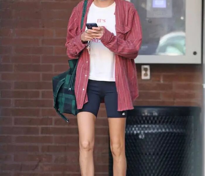 Cara Delevingne Looks Great in Bike Shorts as She Heads Out in Beverly Hills
