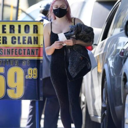 Ariel Winter Rocks a Tight Jumpsuit and Sports Cotton Candy Pink Hair