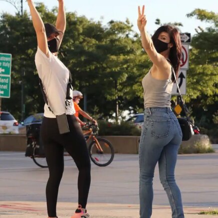 Kaley Cuoco Steps Out with Sister Briana in NYC