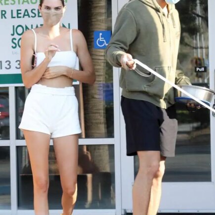 Kendall Jenner with her BF Devin Booker and his Dog in Malibu