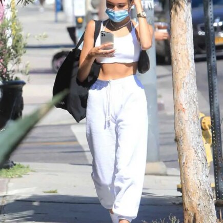 Madison Beer Showed Off her Figure in All-white Outfit while Shopping in LA