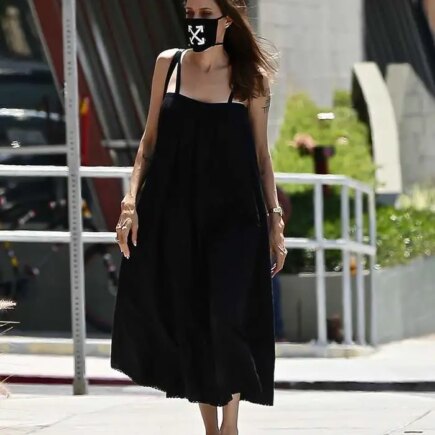 Angelina Jolie is Wearing a Face Mask that Raises Funds for COVID-19 Efforts