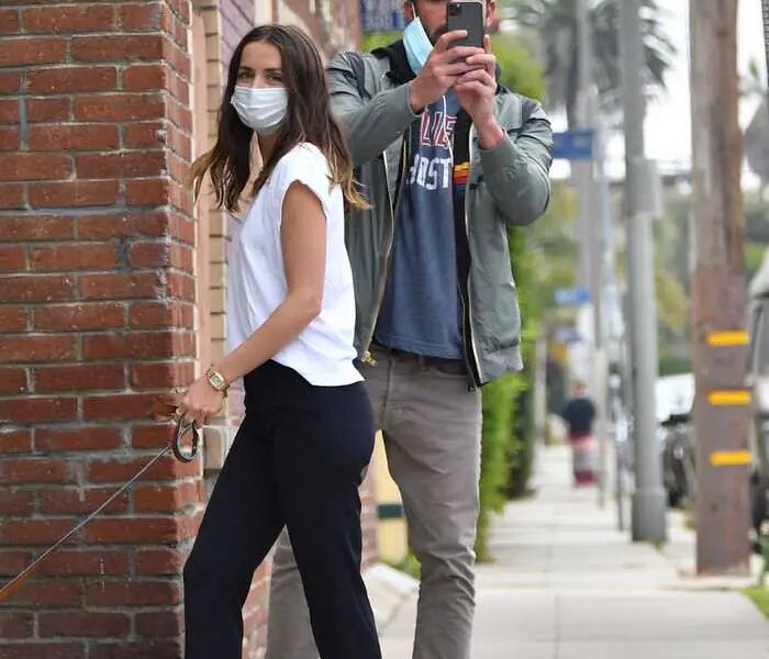 Ana de Armas and Ben Affleck Out in Relaxed Stroll with Her Dog