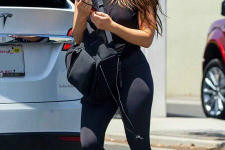 Olivia Munn in an All-black Outfit Leaving a Gym in LA