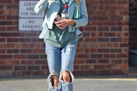 Olivia Attwood Looks Chic in a Biker Jacket and Ripped Jeans