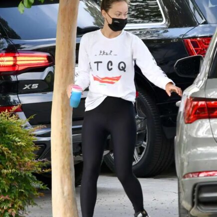 Olivia Wilde in a Vintage Hip Hop T-shirt Runs Errands in LA