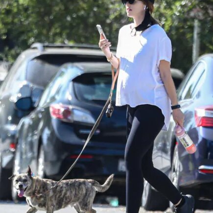 Katherine Schwarzenegger Stroll with Her Dog in LA