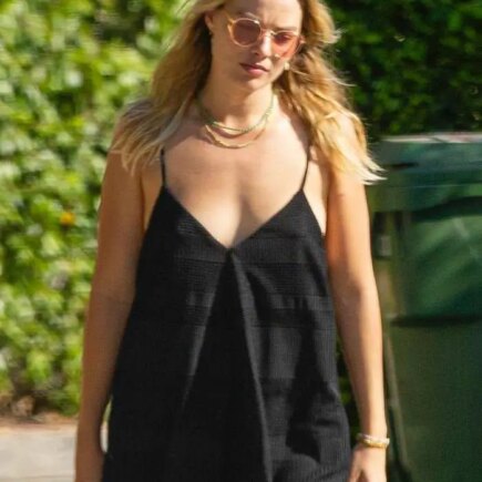 Margot Robbie Steps Out in a Stunning Black Mini-dress in LA