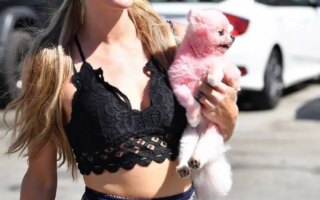 Paris Hilton Flashes Skin as She Was Shopping in Malibu