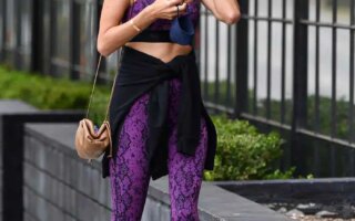 Alessandra Ambrosio Shows Off Her Toned Abs in a Sporty Outfit