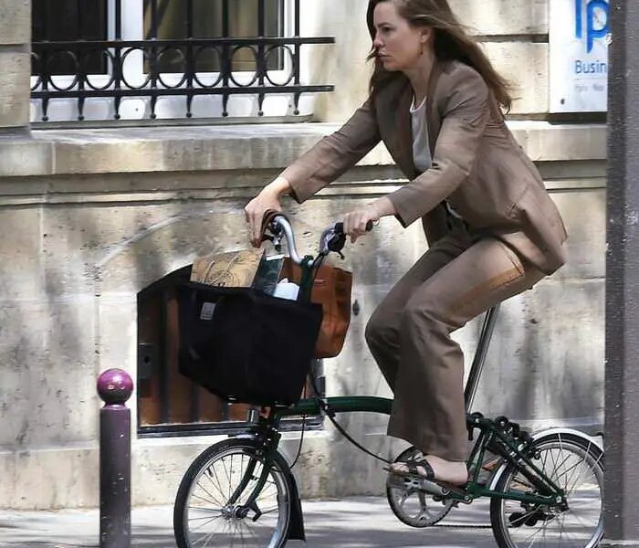 Melissa George Out for a Bike Ride in Paris