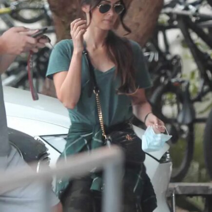 Megan Fox Steps Out on Errand Run in a Green T-shirt
