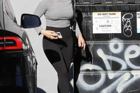 Ariel Winter in a Gray Turtleneck Out in LA With Her BF