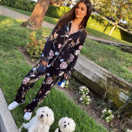 Victoria Justice with her Puppies on Social Media