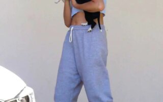 Maddie Ziegler Cuddles with a Cute Puppy in Palm Springs
