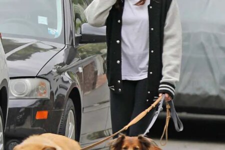 Aubrey Plaza Gets a Breath of Fresh Air While Walking Her Dogs