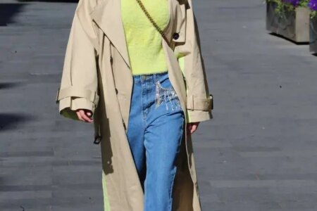 Ashley Roberts is Effortlessly Chic in Jeans and Fluffy Top