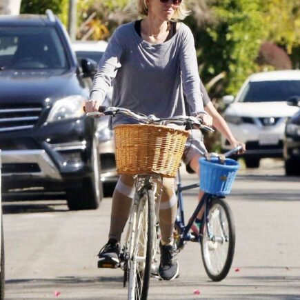 Naomi Watts Takes a Bike Ride Through Brentwood