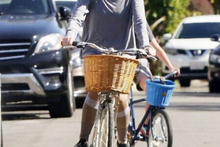 Naomi Watts Takes a Bike Ride Through Brentwood