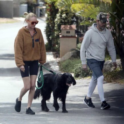 Kate Bosworth in Shorts Out for a Quick Dog Walk in LA