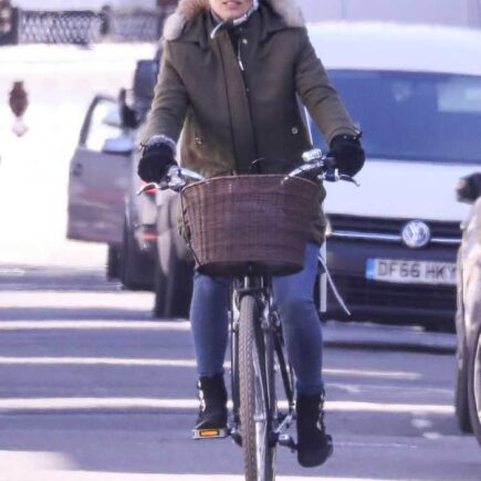 Pippa Middleton Riding her Bike in West London