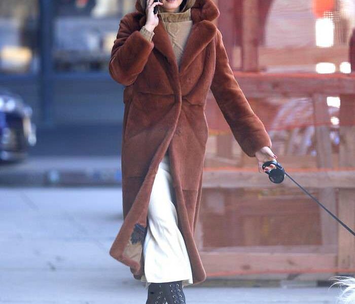 Olivia Palermo Walks Her Dog in New York