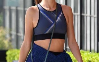 Alessandra Ambrosio in Workout Gear Exercise in Los Angeles