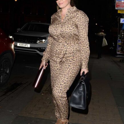 Kelly Brook Leaves Heart Radio in London