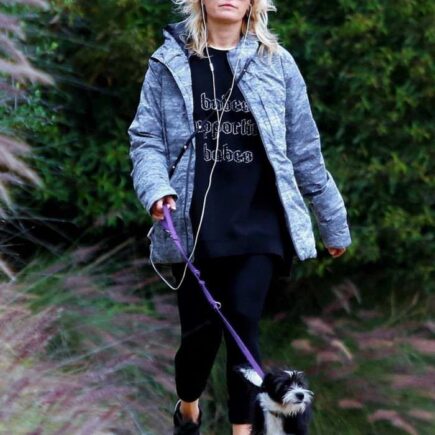 Malin Akerman Hiking With Her Dog in Los Angeles