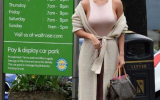 Christine McGuinness Out in Casual Stroll in Alderley Edge