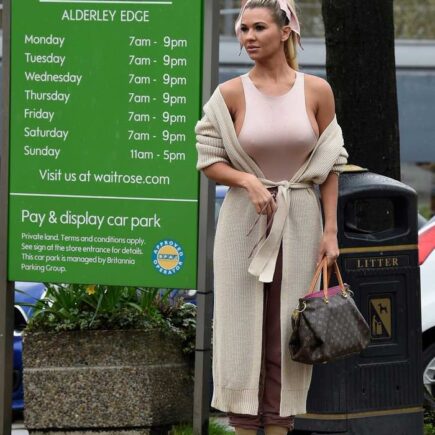 Christine McGuinness Out in Casual Stroll in Alderley Edge