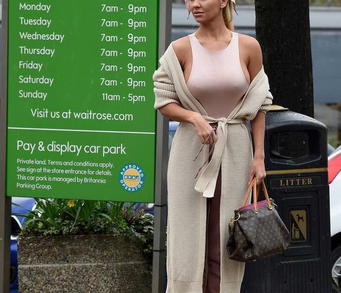 Christine McGuinness Out in Casual Stroll in Alderley Edge