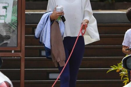 Alessandra Ambrosio Walks Her Dog in Malibu