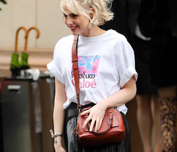 Lucy Boynton Looks Casual Leaving Her Hotel in Paris