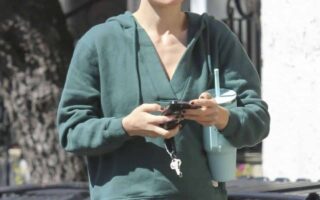 Olivia Wilde Balances Chic and Comfort in Green Hoodie and Leggings