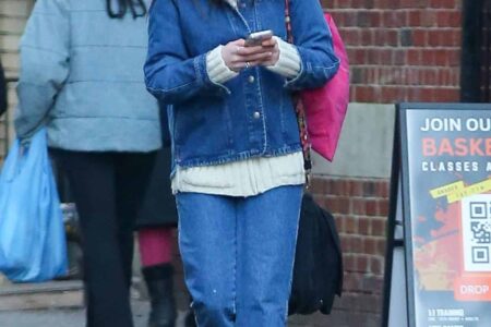 Suri Cruise Embraces Valentine’s Day with New York Chic in Oversized Denim
