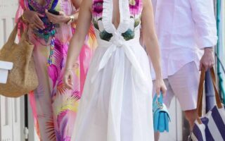 Jennifer Lopez Turns St. Barts Streets into Runway in Elegant White Dress