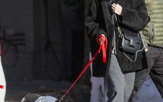 Julia Garner Sports a Relaxed Look During Her Dog Walk in New York