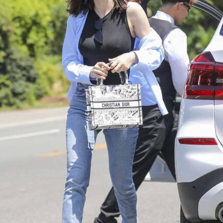 Alexandra Daddario is Effortlessly Cool in Black Tank Top and Denim