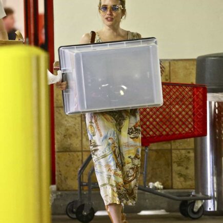 Emma Roberts Keeps It Casual in Printed Sundress for Target Run