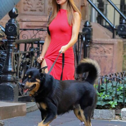 Emily Ratajkowski’s Comfy and Chic Outfit for Walking Her Dog in NYC