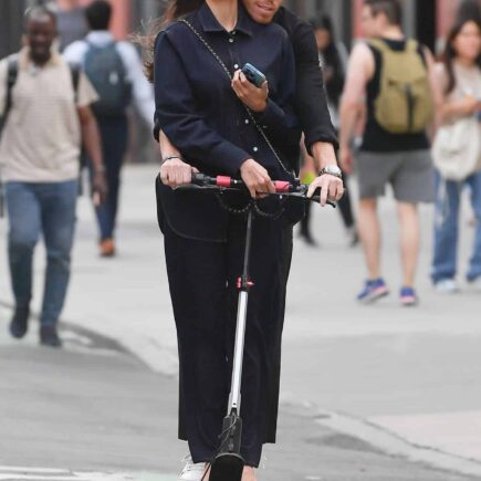 Nina Dobrev and Shaun White Spotted on a Joyful Scooter Ride in NYC