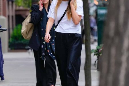 Jennifer Lawrence Exudes Casual Cool in a White T-shirt and Baggy Pants