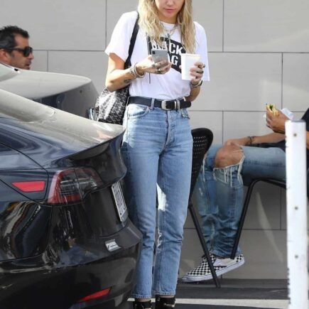 Miley Cyrus Models a Rock ‘n’ Roll Look for Lunch in LA with Her Ex