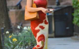 Emily Ratajkowski Flaunts Her Figure in a Red Summer Dress in NYC
