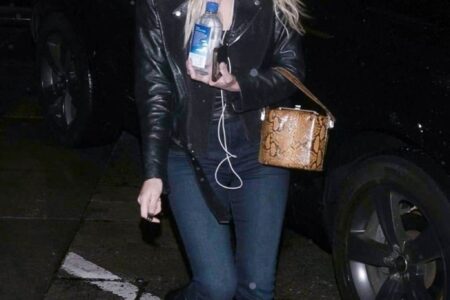 Ashley Benson Stuns in a Motorcycle Jacket and Jeans at Dinner at Craig’s