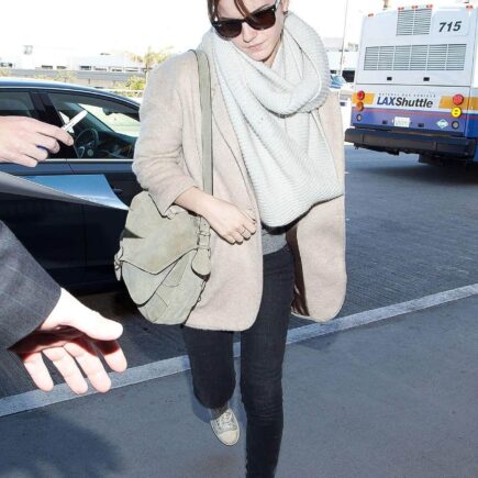 Emma Watson Seen Arriving Effortlessly Chic at LAX Airport