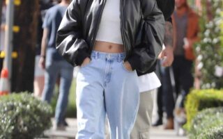 Hailey Bieber Rocks Casual yet Stylish Outfit on Leisurely Day Out with Justin